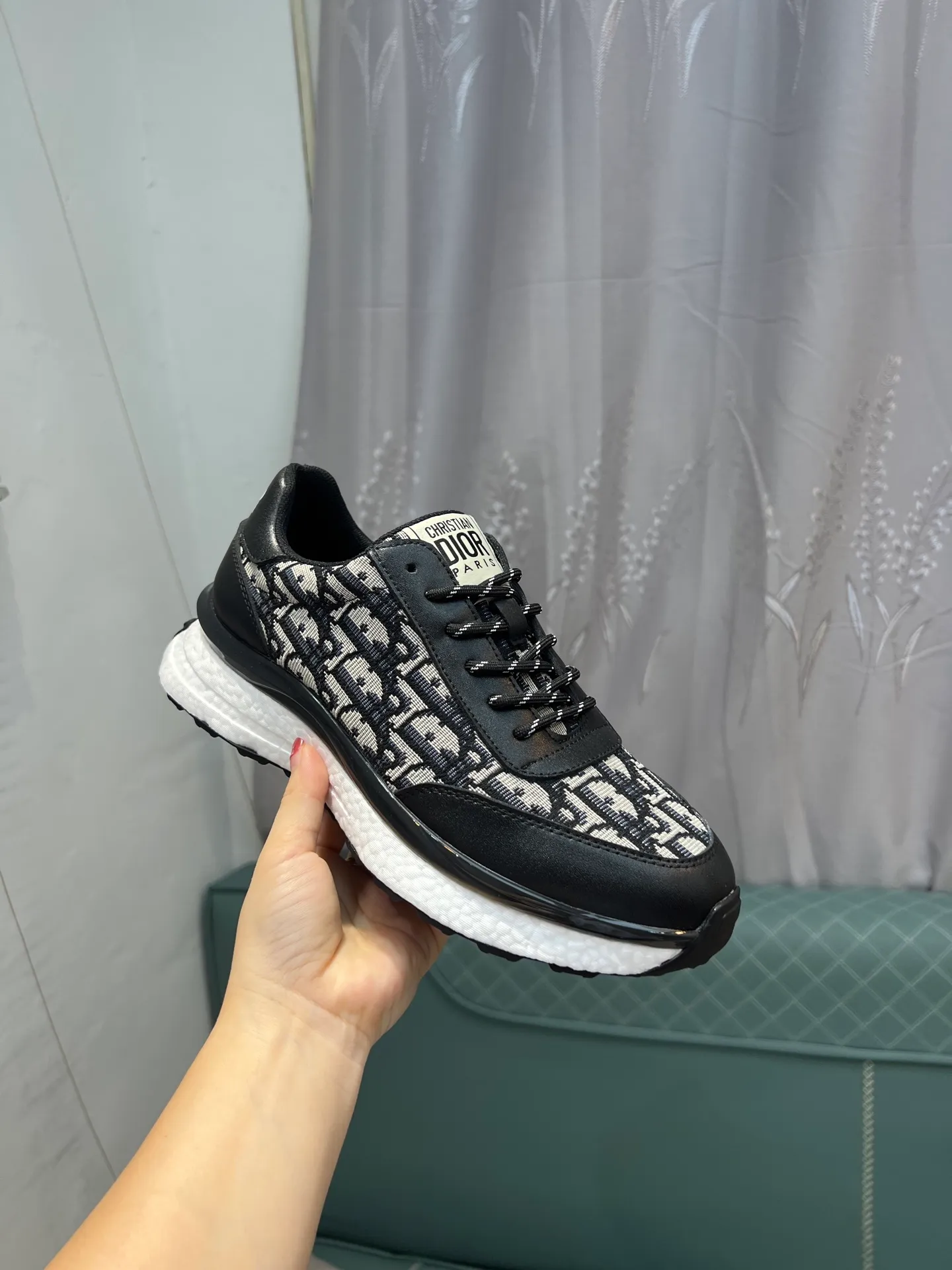 💰¥440【Dior】🔝The latest masterpiece of high-end men's shoes brand: original special cloth fabric imported from Italy + cowhide + imported sheepskin lining🔥Original toe-cap rubber outsole Soft and comfortable, making walking more convenient and comfortable! Size: 38-44 (45 can be customized)